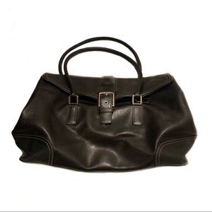 Coach black leather satchel